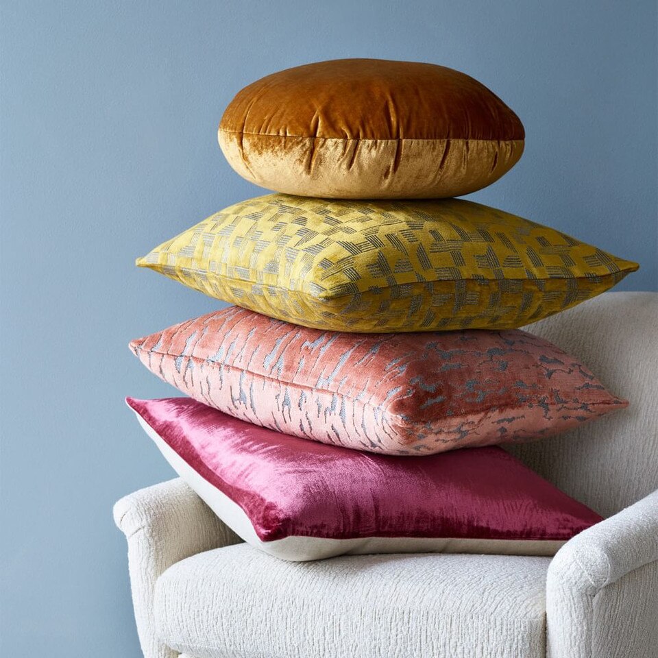 Distressed Cut Velvet Pillow Cover West Elm Australia